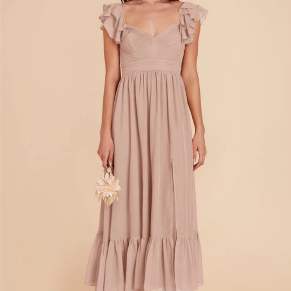 Birdie Grey Michelle Taupe Bridesmaid Dress Size M